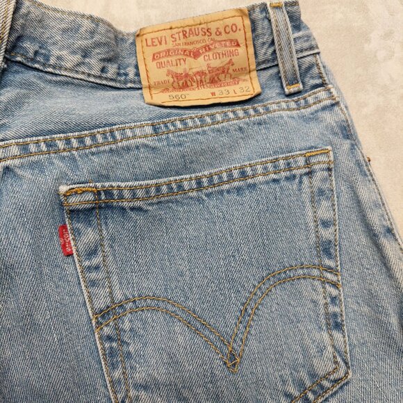 VTG Levis 560 Comfort Fit Jeans Mens W33 L32 Blue Denim Casual Wear - Picture 4 of 12